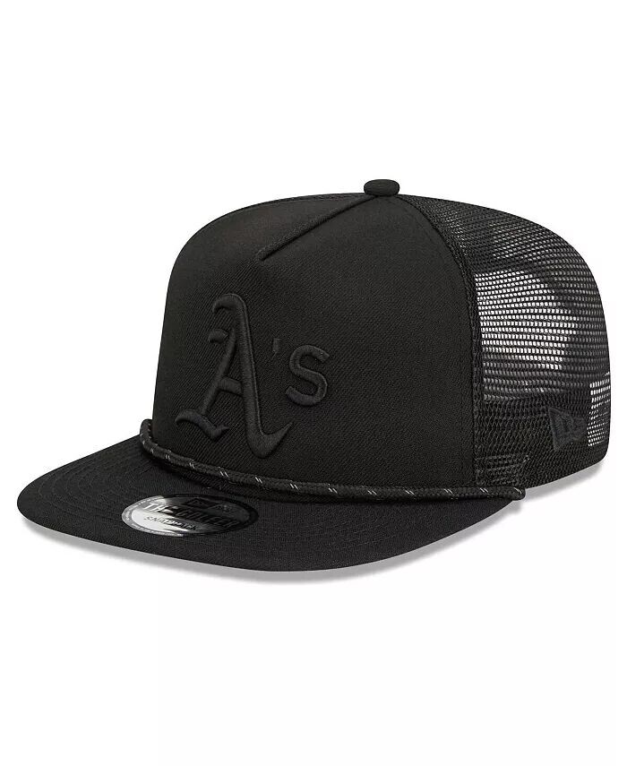 

Мужская кепка для гольфа Oakland Athletics черного цвета с сетчатой ​​спинкой Snapback New Era, черный