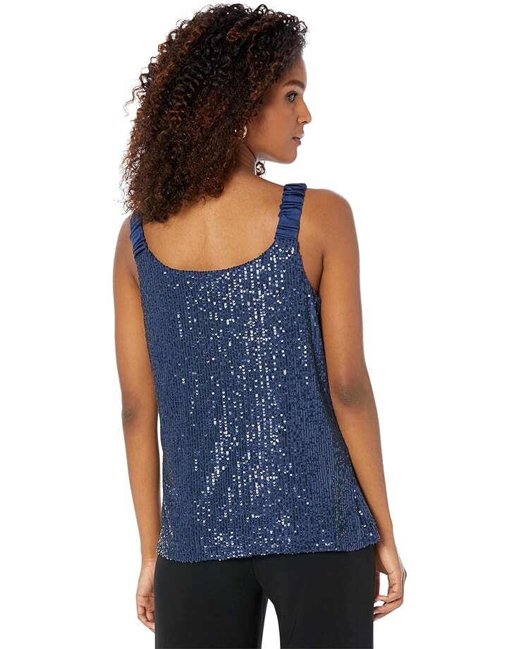 

Топ Vince Camuto Ruched Tank Top, цвет Classic Navy