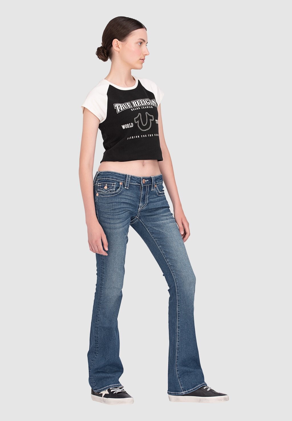 

Футболка с принтом RAGLAN True Religion, черный