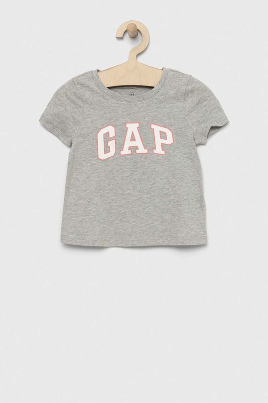 

Детская хлопковая футболка GAP, серый