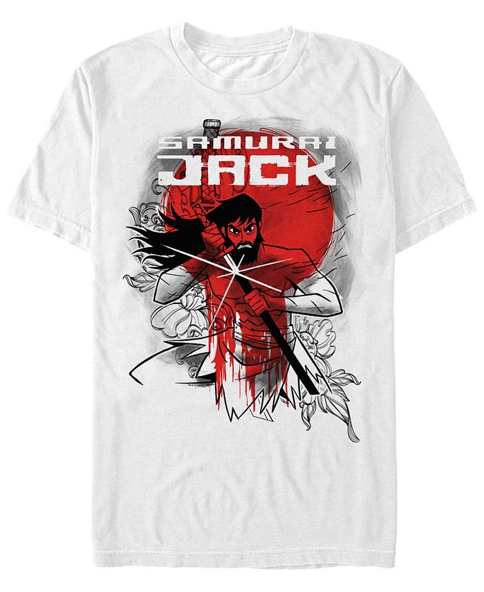 Мужская футболка с коротким рукавом Samurai Jack Wounded Warrior Fights Again Fifth Sun, белый сумка самурай джек голубой