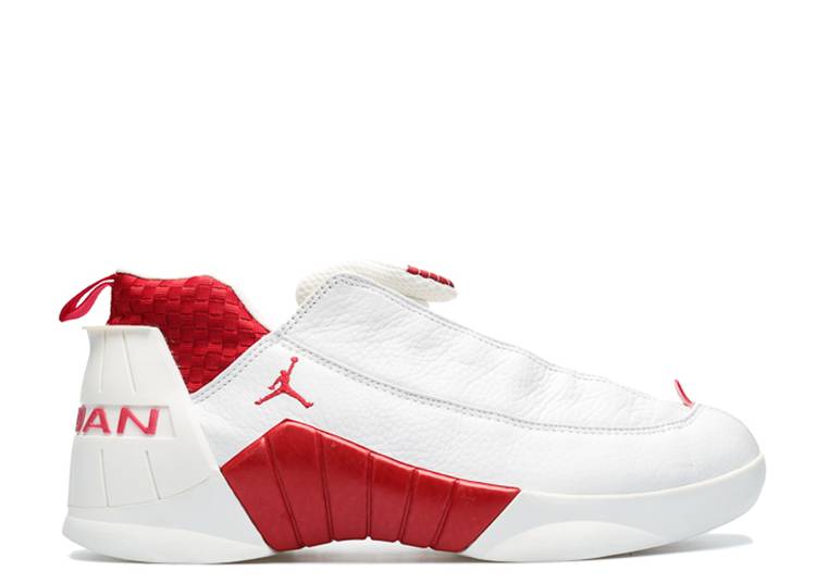 Jordan 15 red cheap and white