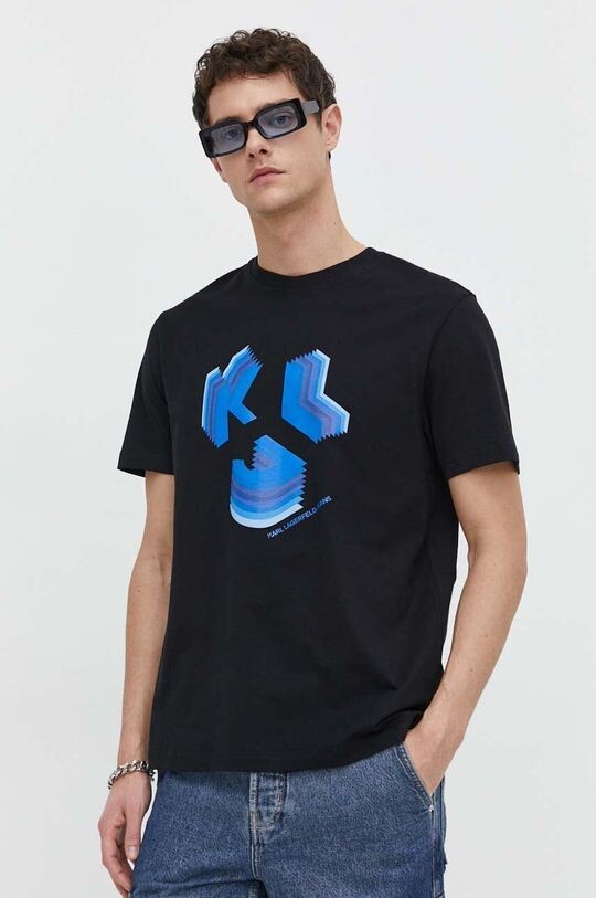 

Хлопковая футболка Karl Lagerfeld Jeans, черный