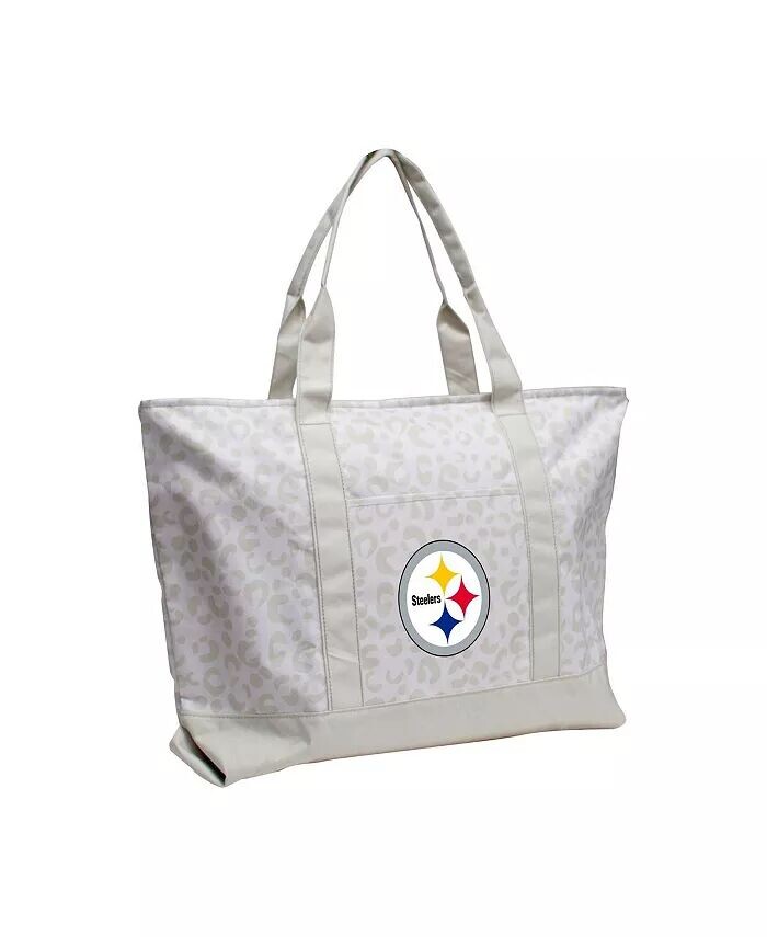 

Женская сумка-тоут с леопардовым узором Pittsburgh Steelers Logo Brands, белый
