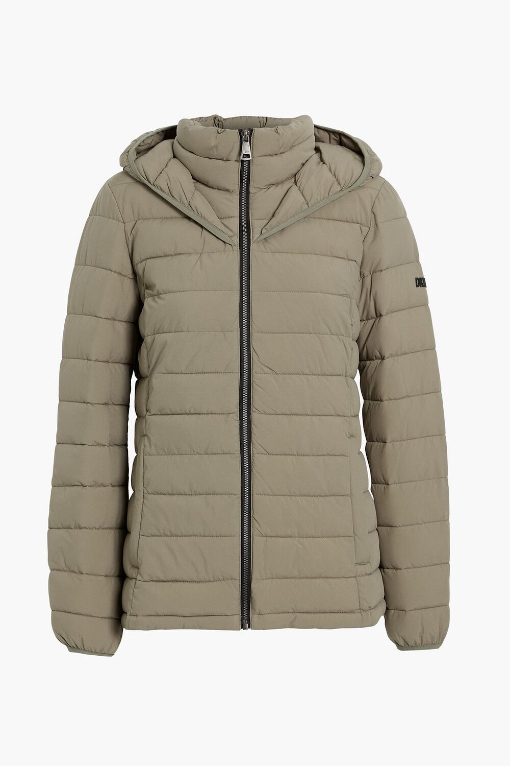 

Стеганая куртка с капюшоном DKNY, зеленый