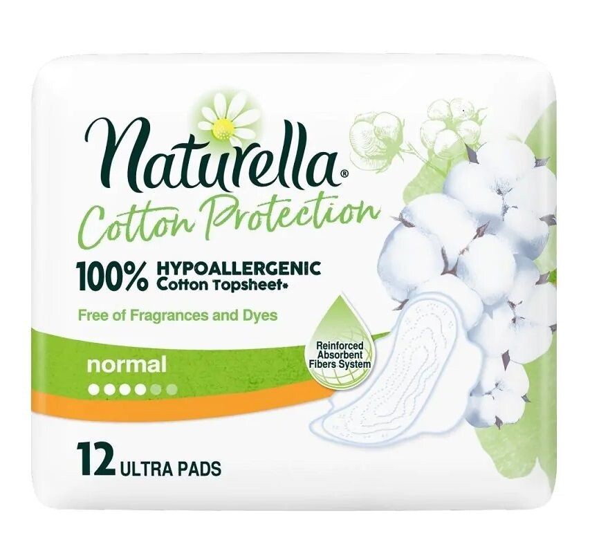 

Naturella Cotton Normal гигиенические салфетки, 12 шт.
