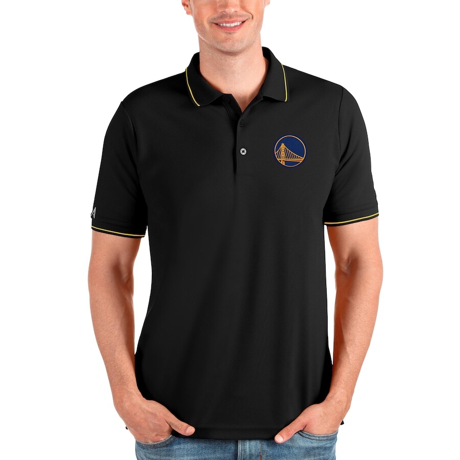 

Поло с коротким рукавом Antigua Golden State Warriors, черный