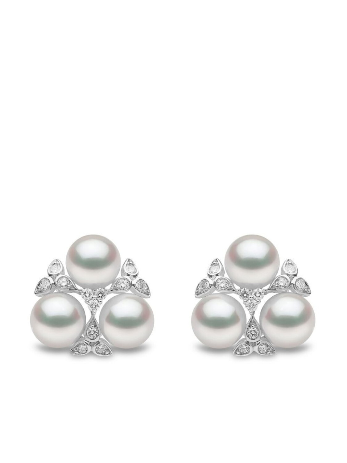 

Серьги Raindrop из белого золота с жемчугом и бриллиантами Yoko London, серебряный