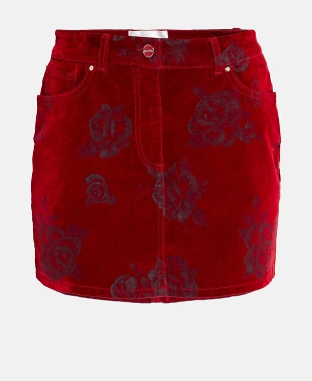 

Бархатная юбка Blugirl Blumarine, серый