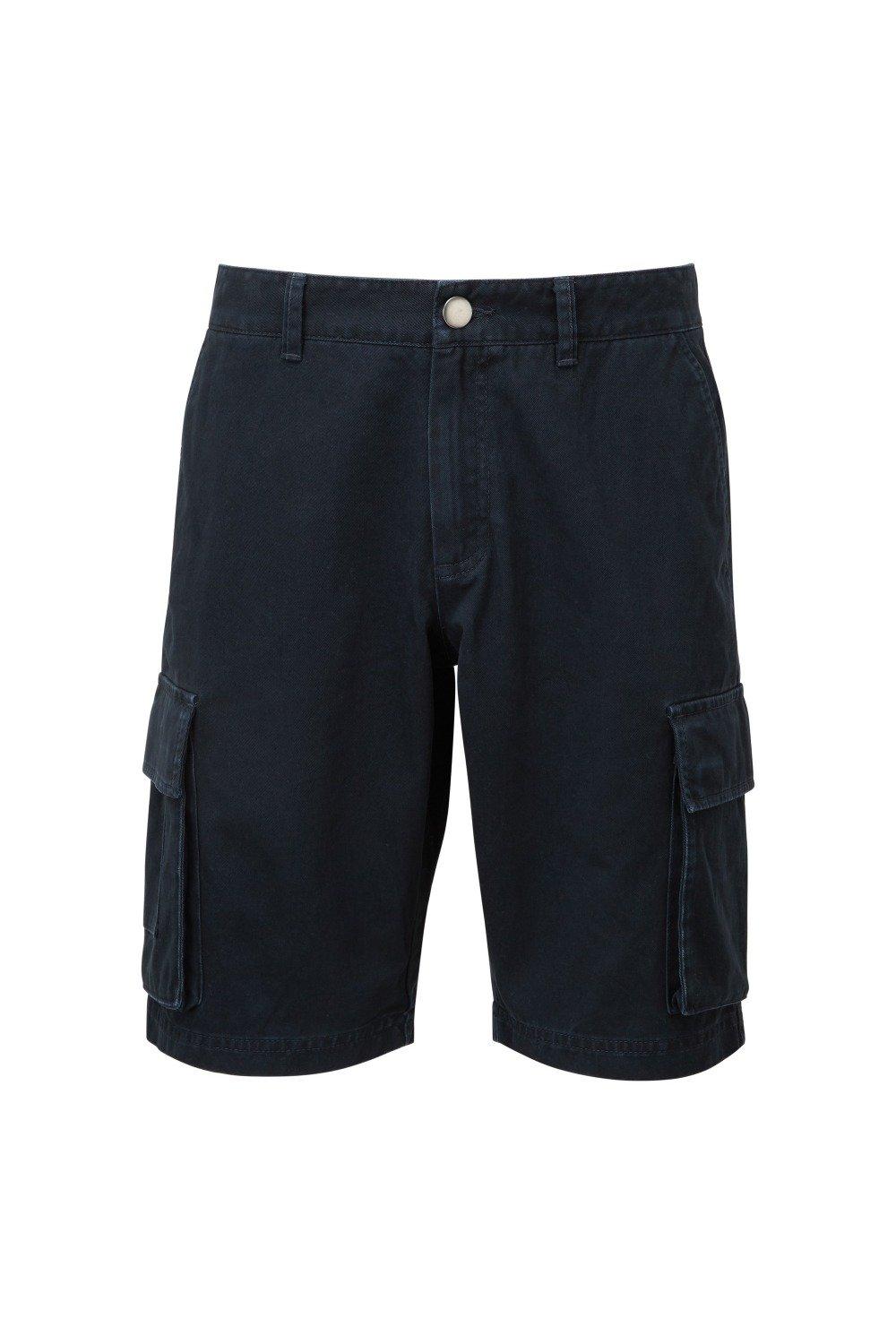 Грузовые шорты Asquith & Fox, темно-синий шорты карго мужские однотонные свободные штаны с множеством карманов на пуговицах с широкими штанинами декор летние