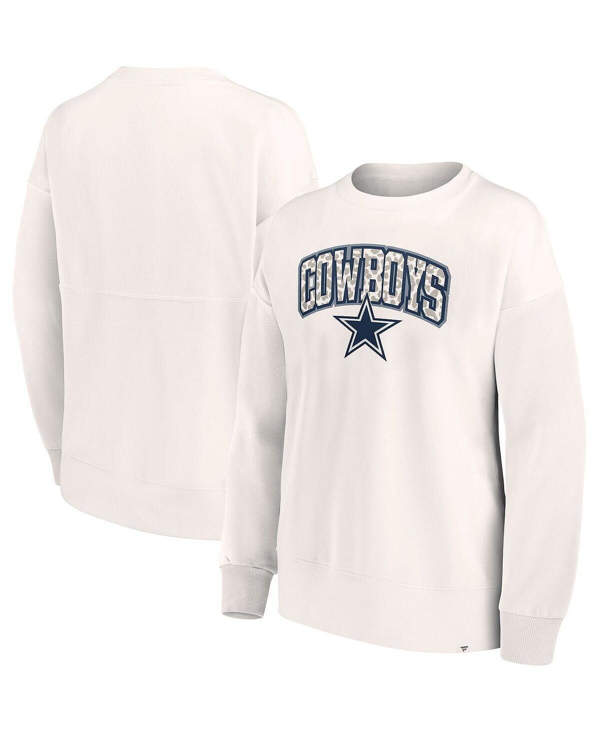 

Женский белый пуловер с логотипом Dallas Cowboys Leopard Team Fanatics, белый