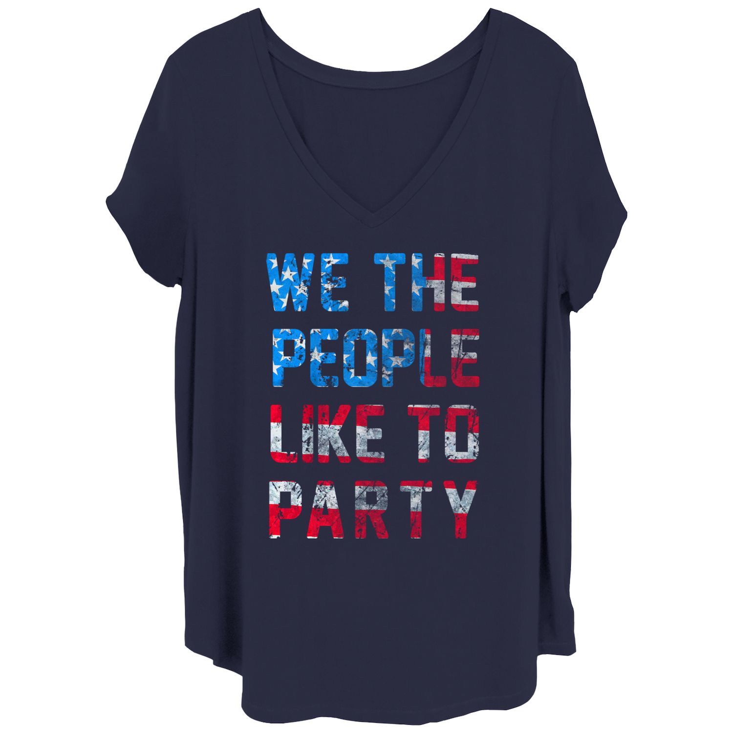 Футболка «We The People Like To Party» для юниоров с американским флагом Unbranded, синий цена и фото