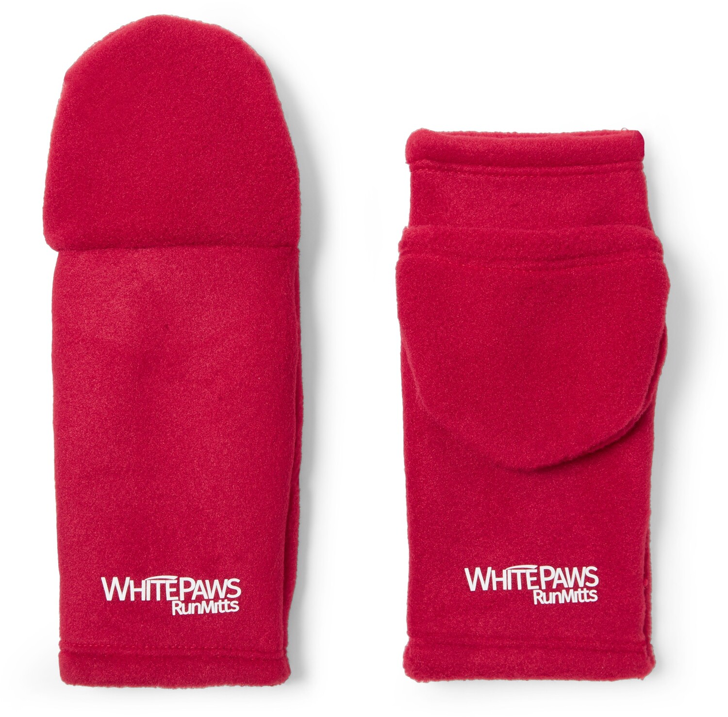 

Двойные велюровые флисовые варежки WhitePaws RunMitts, красный