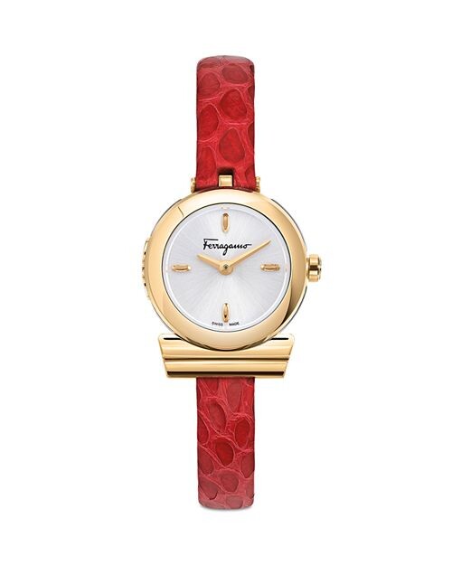 

Часы Gancino с позолоченным ремешком из нержавеющей стали, 22,5 мм Ferragamo, цвет Silver