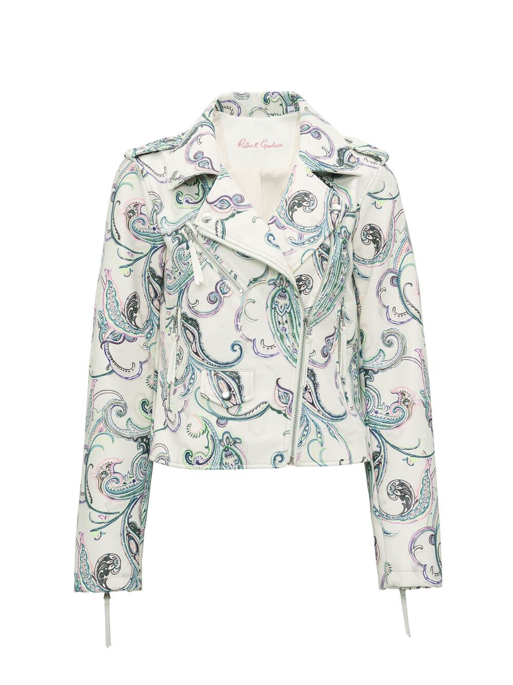 

Куртка из веганской кожи Monroe Paisley Robert Graham, разноцветный, Серый