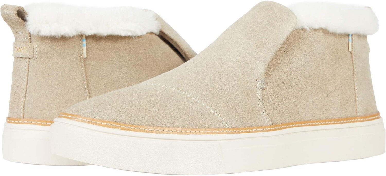 

Кроссовки Paxton Water-Resistant Slip-Ons TOMS, цвет Cobblestone Suede/Faux Fur