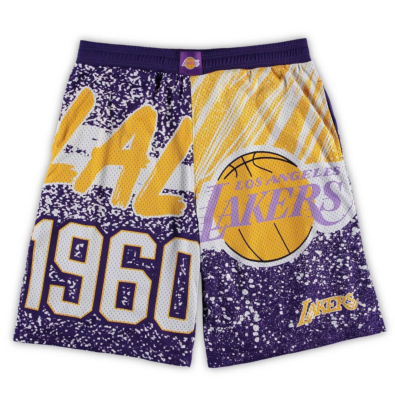 

Мужские шорты Mitchell & Ness Purple Los Angeles Lakers Big & Tall Hardwood Classics Jumbotron