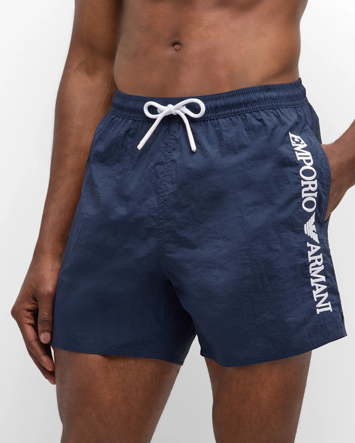 

Мужские плавки с вышитым логотипом Emporio Armani, цвет Navy