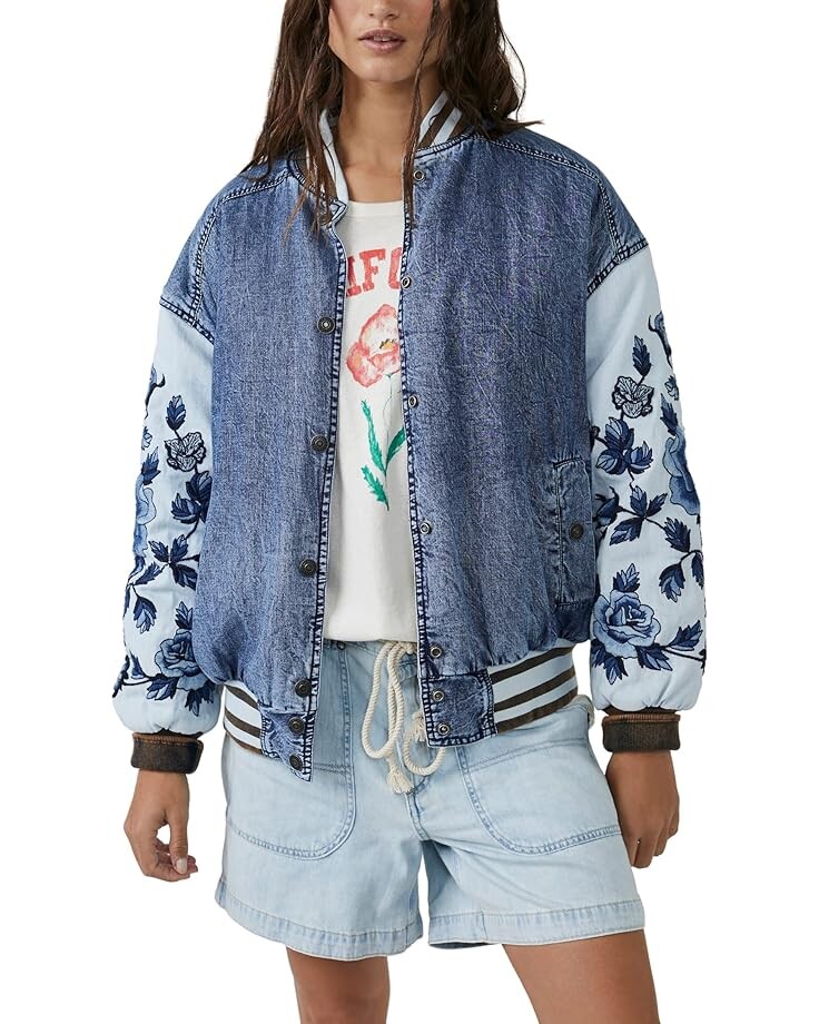

Куртка Free People Team Spirit, синий