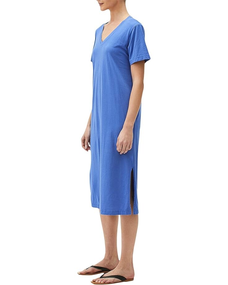 

Платье Michael Stars Sandra Cotton Modal Short Sleeve V-Neck Midi Dress, цвет Royal