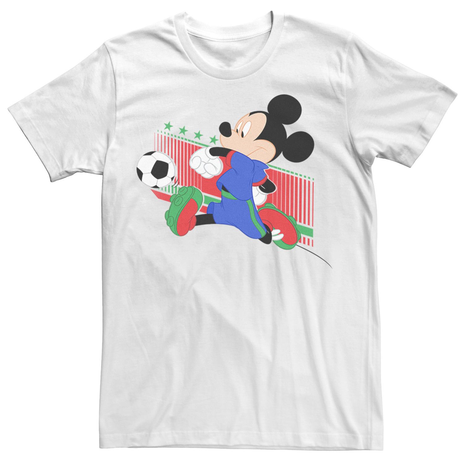 Мужская футболка с портретом Микки Мауса, итальянская футбольная форма Disney мужская футболка с изображением микки мауса бразильская футбольная форма портретная футболка disney