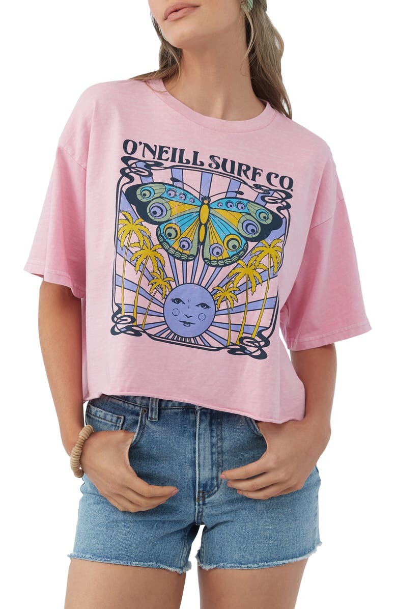 

Футболка Champagne Dream Boxy с графическим принтом ONEILL, розовый