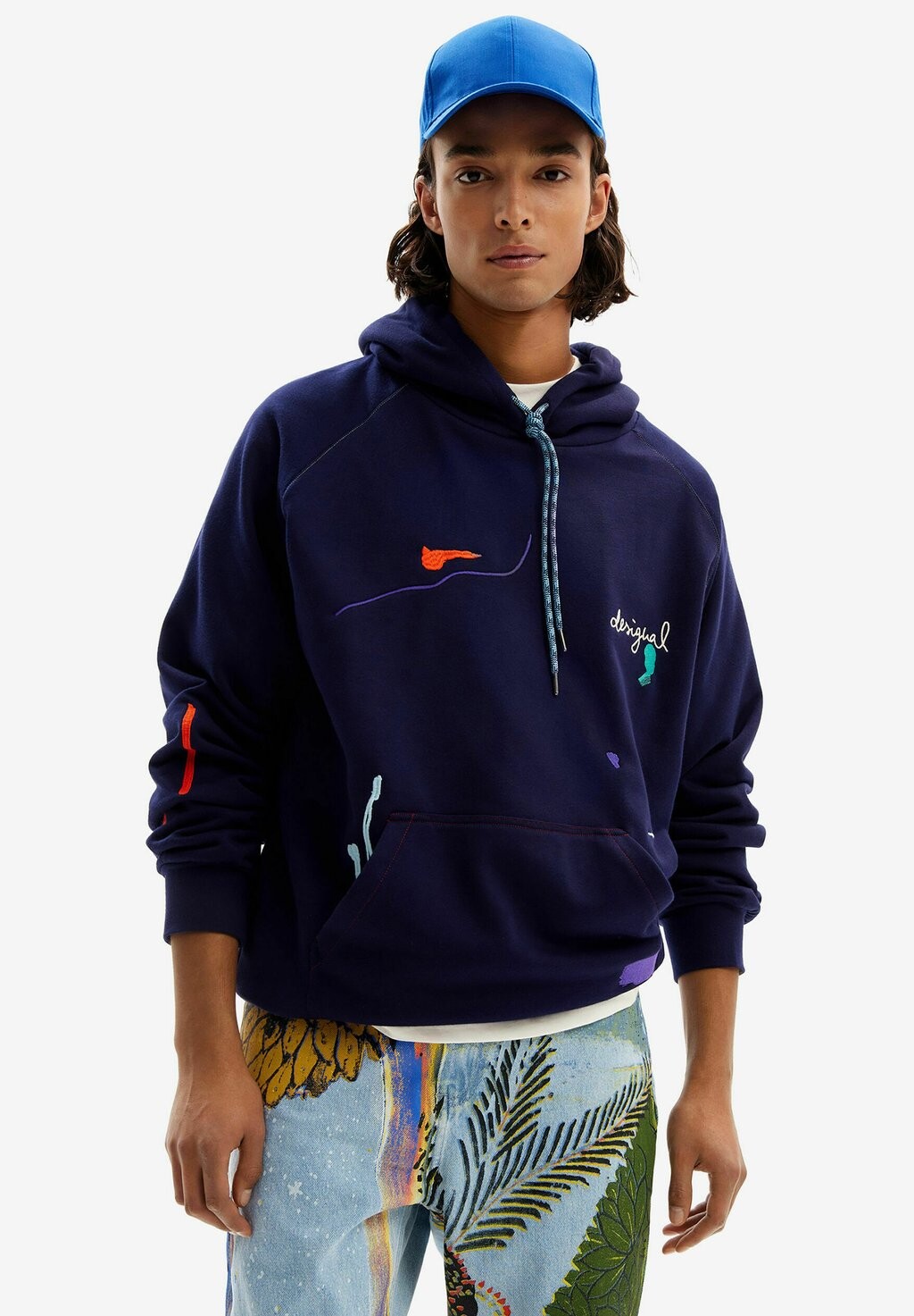

Толстовка PAINT EMBROIDERY Desigual, цвет blue