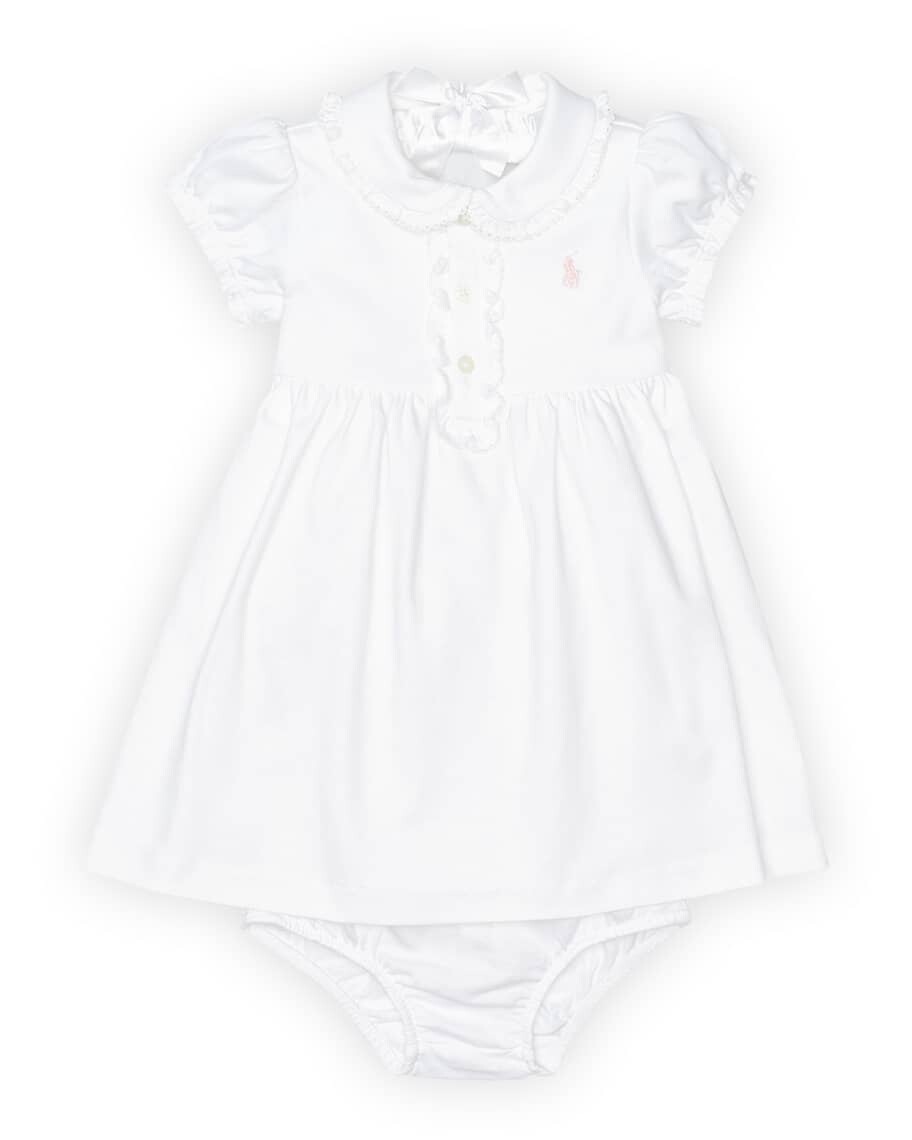 

Платье-поло Pima с короткими рукавами и шароварами, размер 3–24 мес. Ralph Lauren Childrenswear