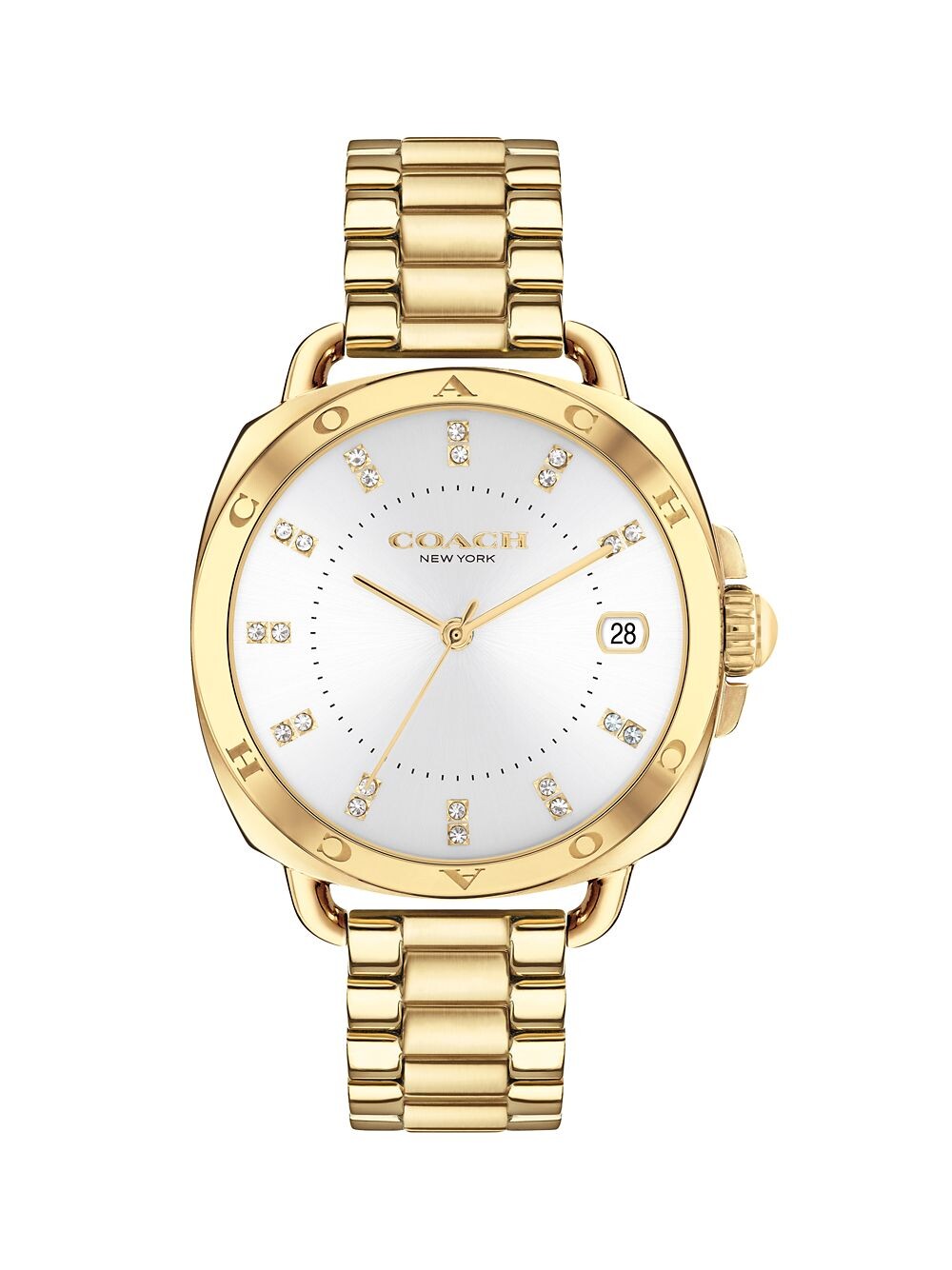 

Часы-браслет Tatum Goldtone 34MM с кристаллами COACH, золотой