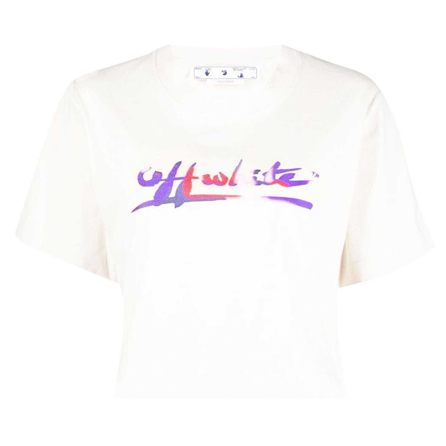 

Укороченная футболка с логотипом Off-White Readymade, цвет Бежевый