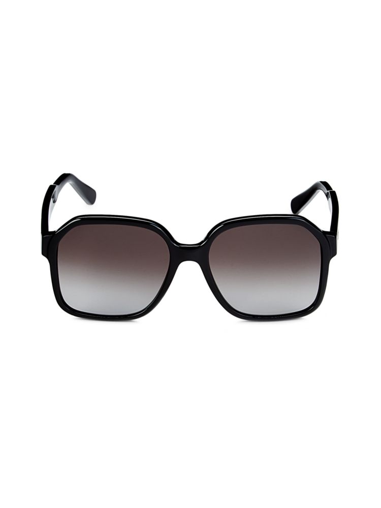 Квадратные солнцезащитные очки 56MM Ferragamo, черный солнцезащитные очки с щитком 56mm web черный
