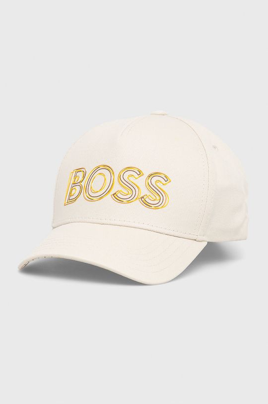 Хлопковая кепка BOSS BOSS ATHLEISURE Boss Green, бежевый