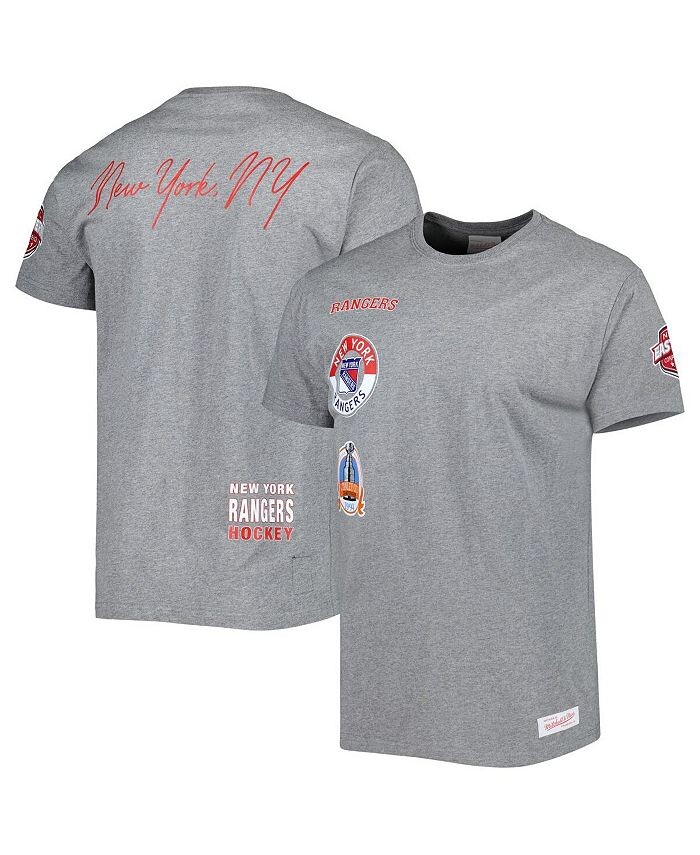 

Мужская футболка Heather Grey New York Rangers City Collection Mitchell & Ness, серый