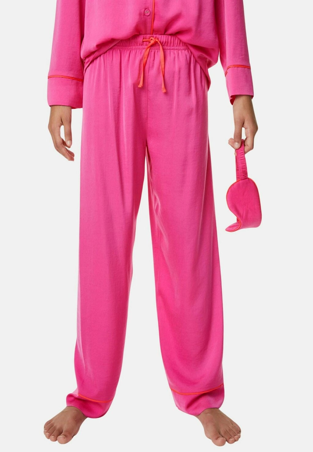 

Пижама Satin Pyjamas With Eye Mask Marks & Spencer, цвет pink mix