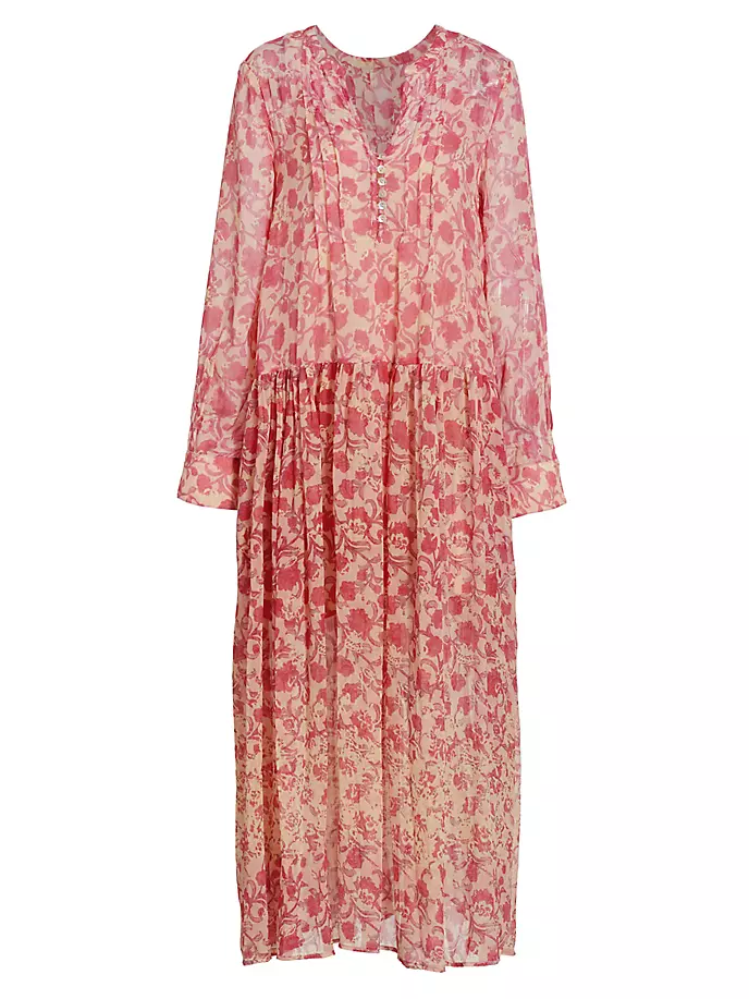 

Платье макси с цветочным принтом See It Through Free People, цвет pink rose combo