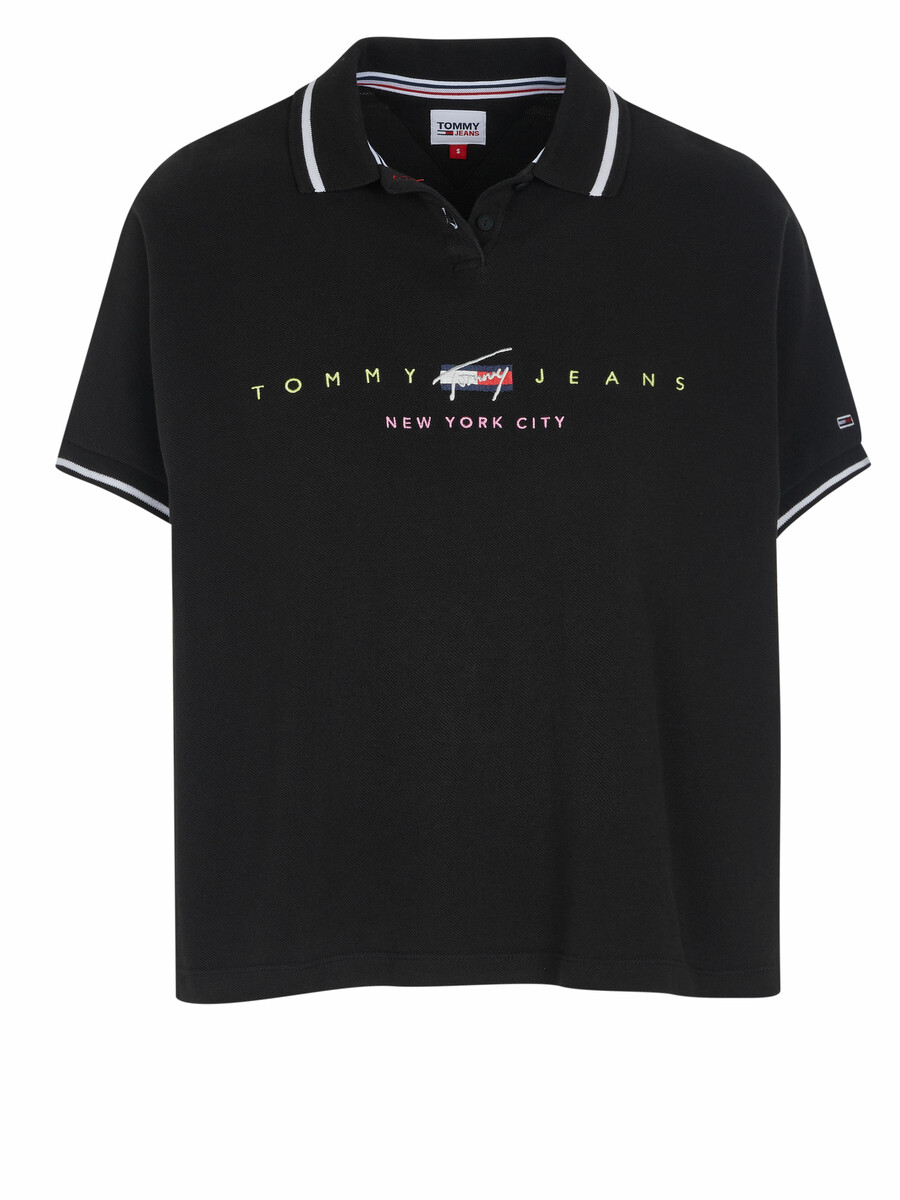 

Рубашка поло Tommy Hilfiger Jeans, черный
