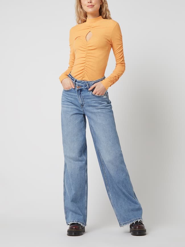 

Длинный рукав с вырезом Gina Tricot, оранжевый