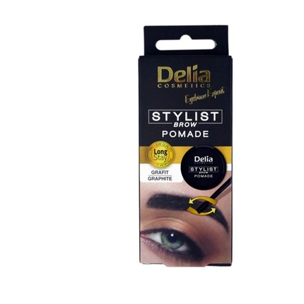 Помада для бровей Eyebrow Expert Stylist темно-коричневого цвета, Delia Cosmetics