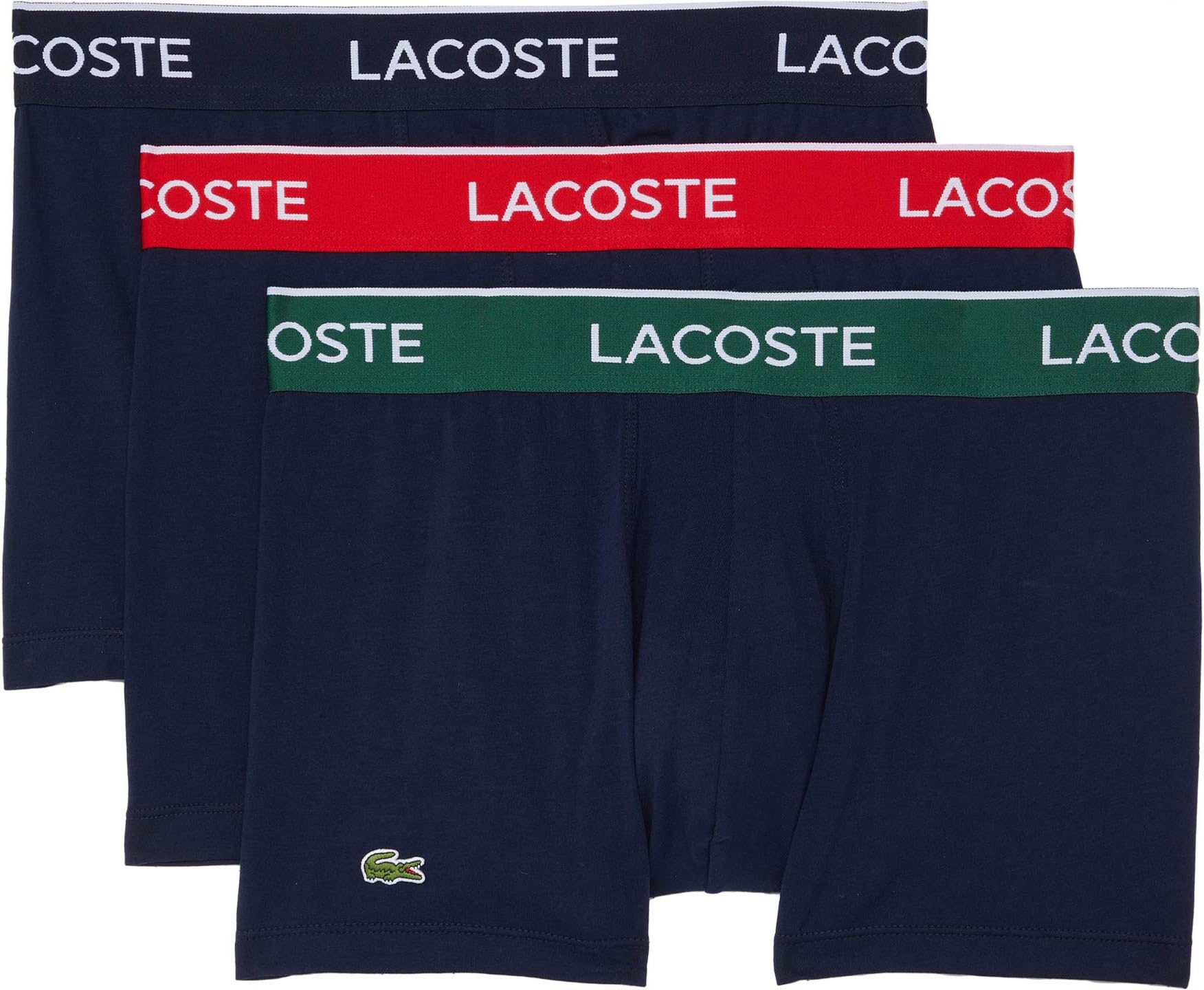Трусы Trunks 3-Pack Casual Classic Colorful Waistband Lacoste, цвет Navy Blue/Green/Red/Navy Blue серьги blue red