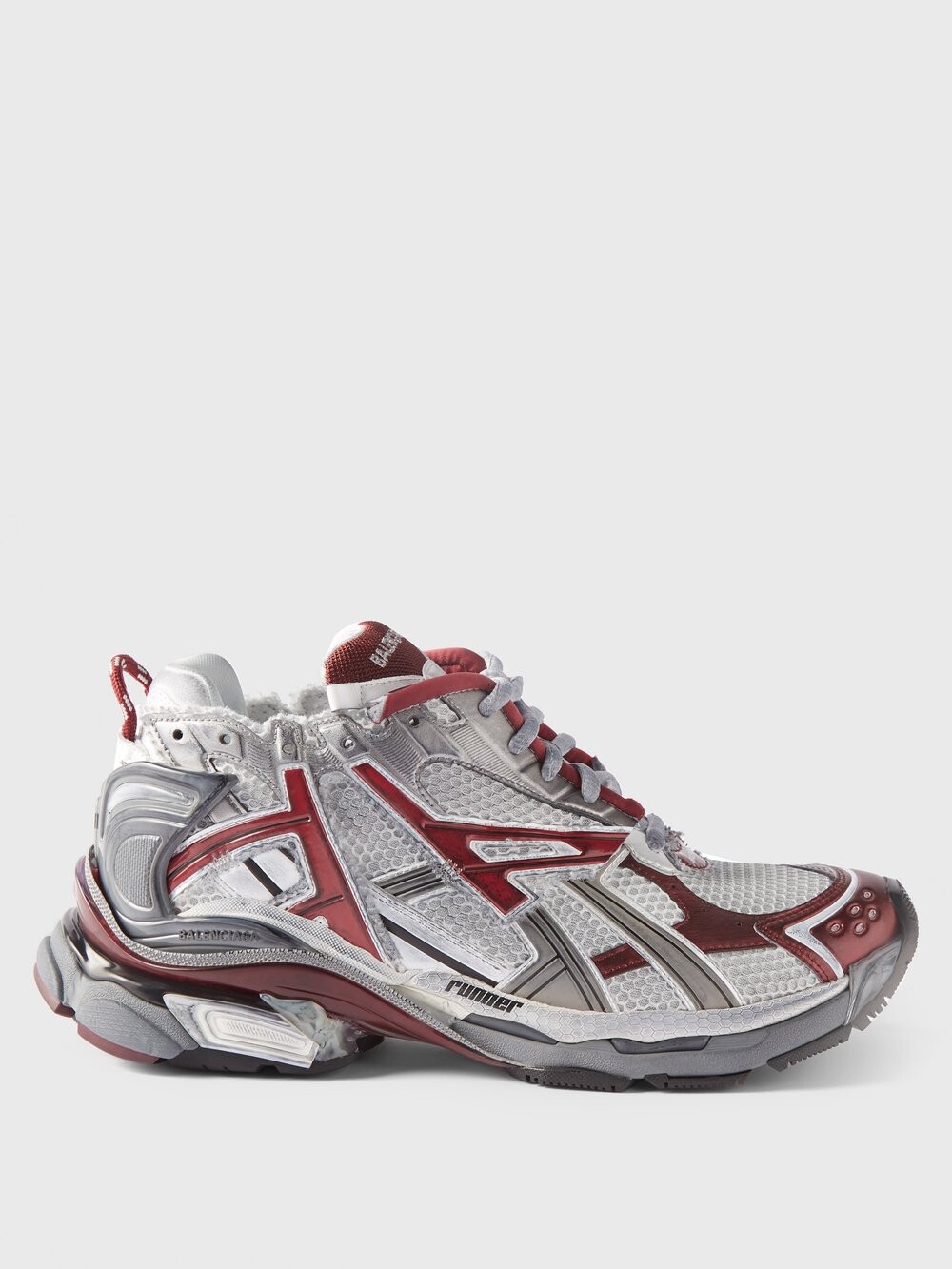 

Кроссовки runner со вставками Balenciaga, серебряный
