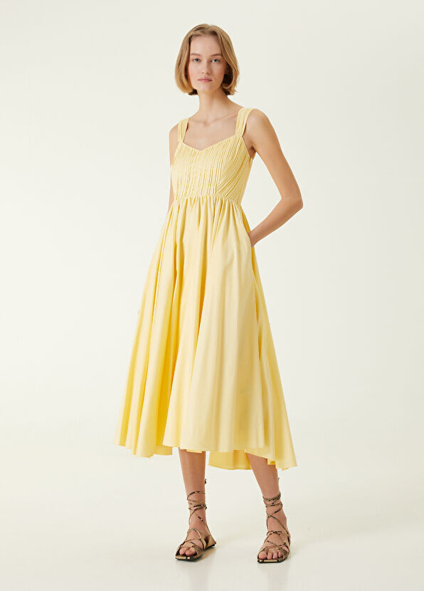 

Асимметричное платье миди Beymen Collection, желтый