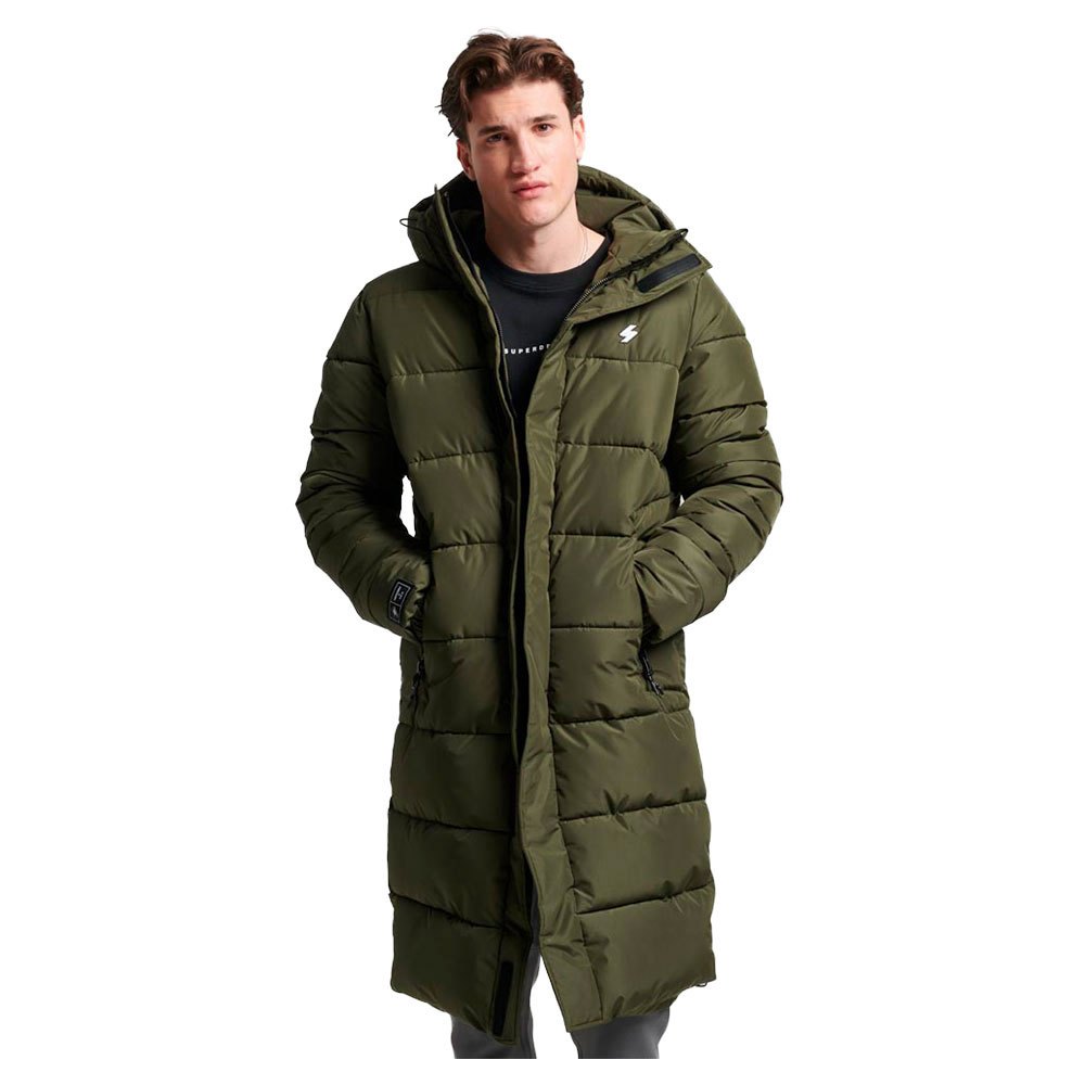 

Куртка Superdry Longline Sports Puffer, зеленый