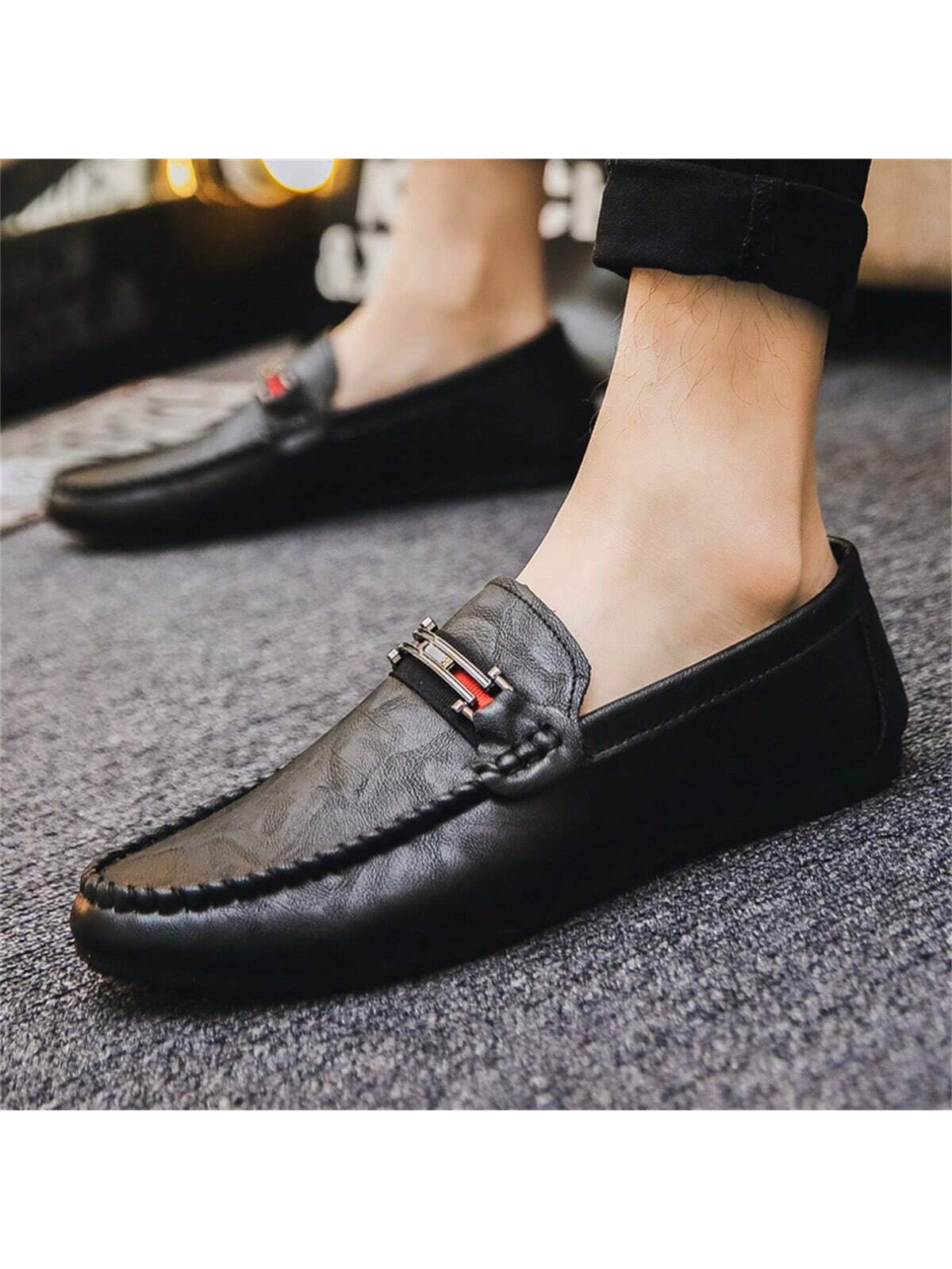 Новые мужские мокасины, черный кроссовки женские с открытым носком повседневная обувь лоферы на плоской подошве уличная мягкая легкая прогулочная обувь