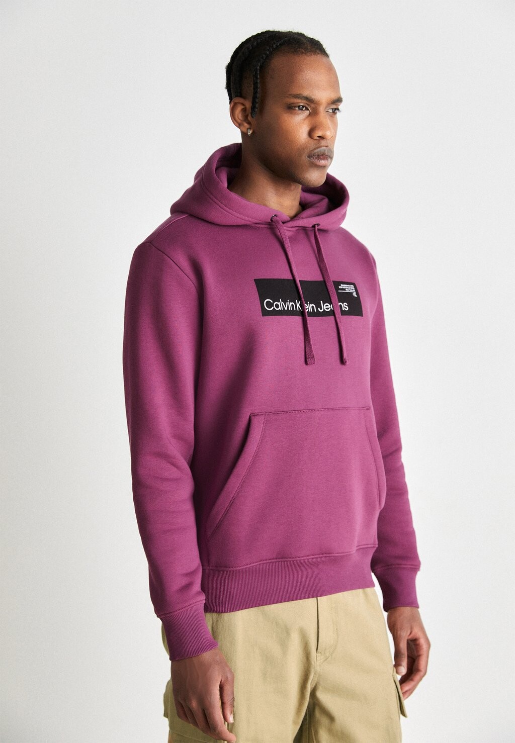 

Толстовка Calvin Klein Jeans Hyper Real Box Logo Genderless Unisex, фиолетовый