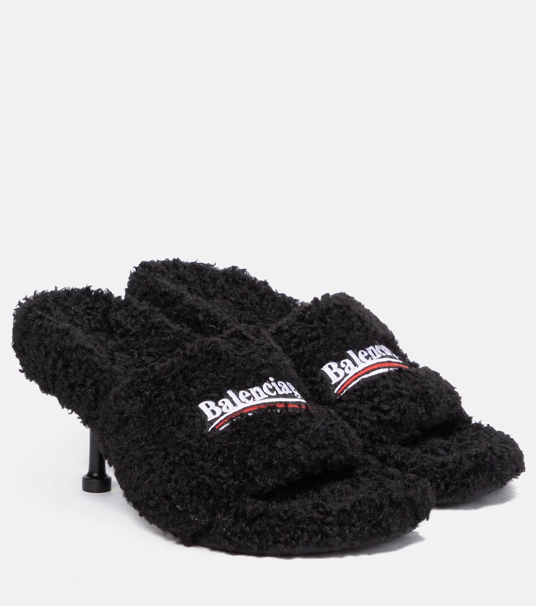 

Босоножки Furry 80 из искусственной овчины Balenciaga, черный