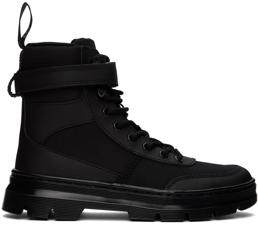 

Черные технические ботинки с гребешками Dr. Martens
