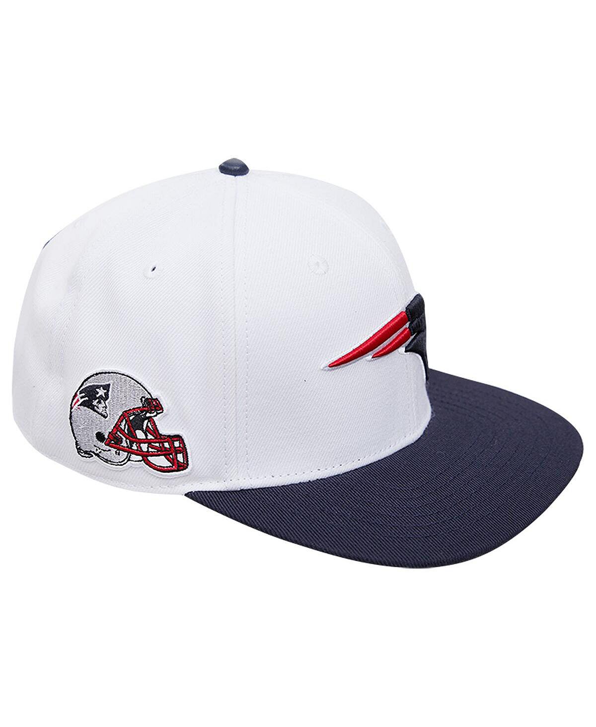 

Мужская белая, темно-синяя двухцветная бейсболка New England Patriots Snapback Pro Standard