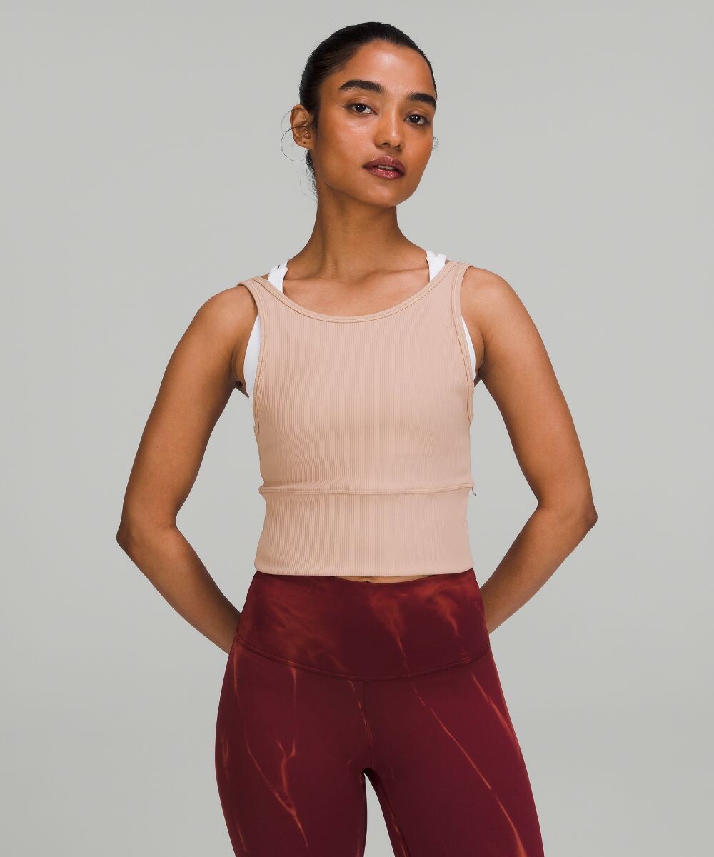 

Майка Power Pivot в рубчик Lululemon, розовый