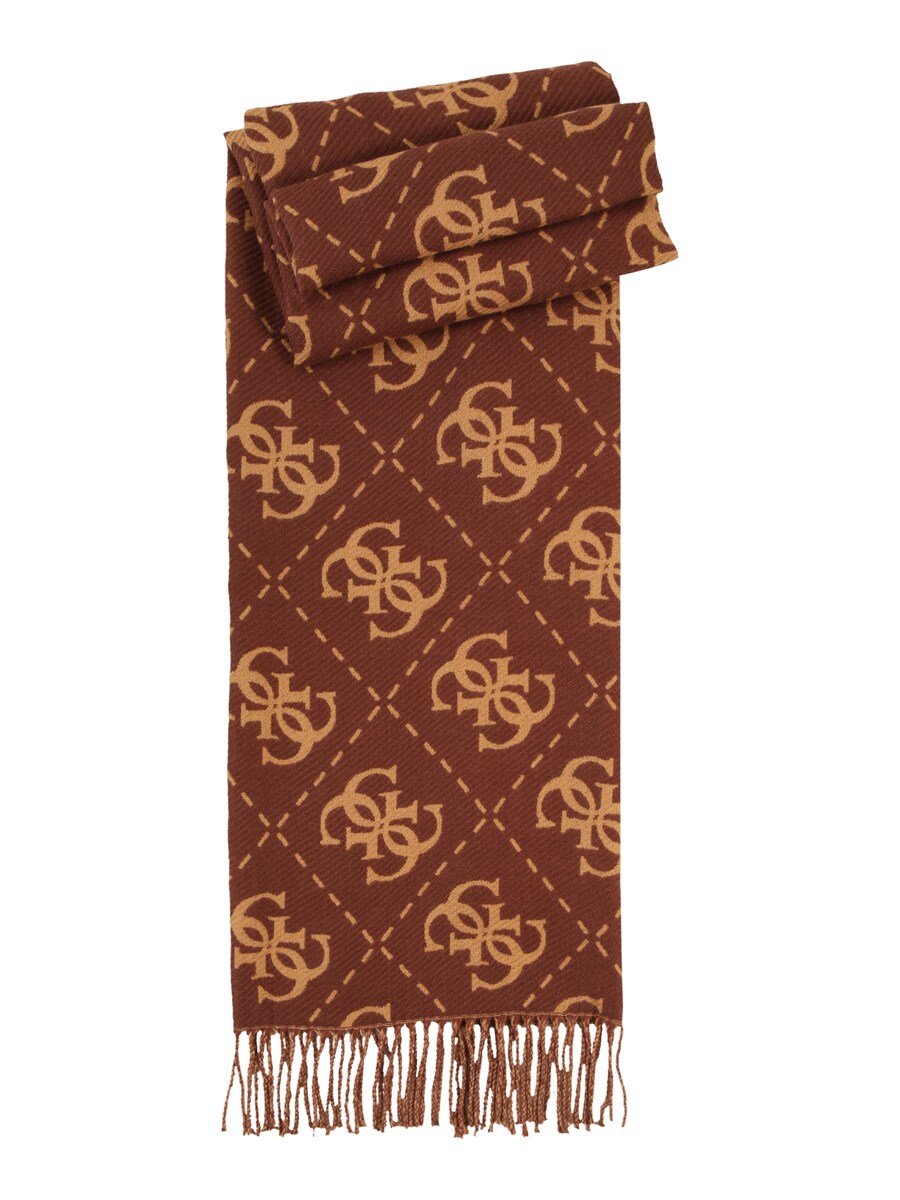 

Шарф GUESS Scarf, цвет Cappuccino/Dark brown