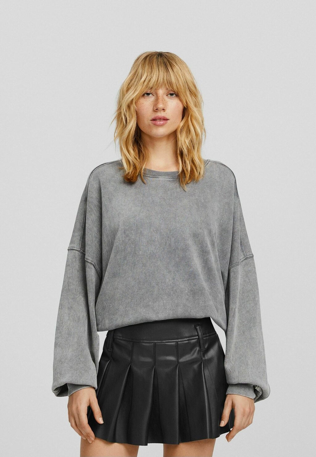 

Юбка-колокольчик Effect Box Bershka, черный